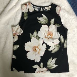Black Faith & Joy Floral Sleeveless Top
